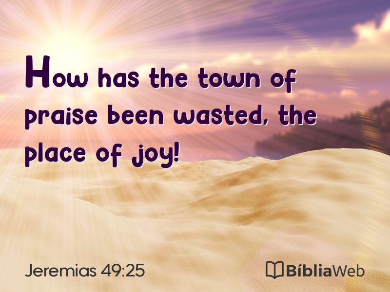 Jeremias 49:25 em imagem para compartilhar