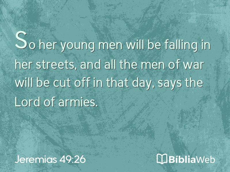 Jeremias 49:26 em imagem para compartilhar