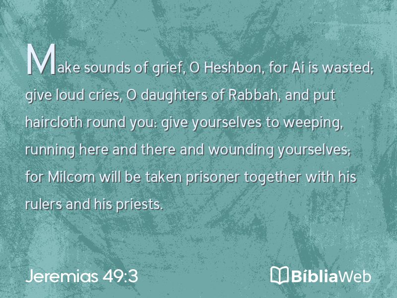 Jeremias 49:3 em imagem para compartilhar