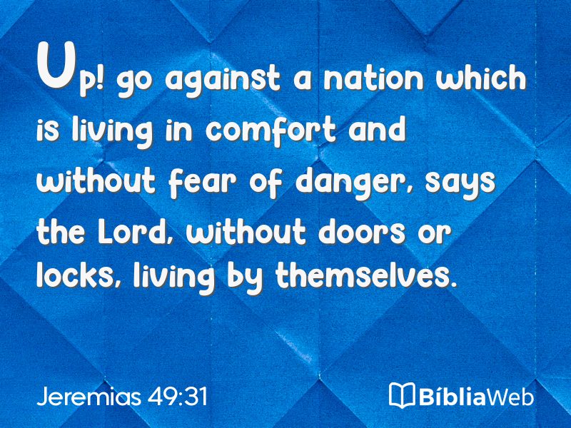 Jeremias 49:31 em imagem para compartilhar