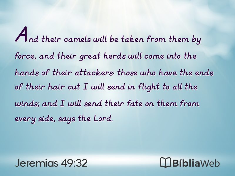 Jeremias 49:32 em imagem para compartilhar