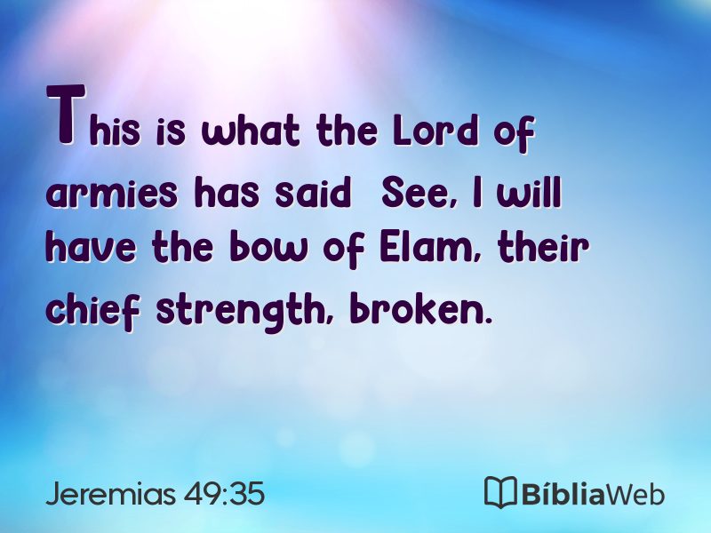 Jeremias 49:35 em imagem para compartilhar