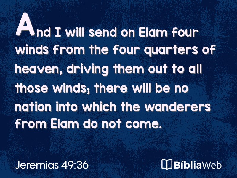 Jeremias 49:36 em imagem para compartilhar