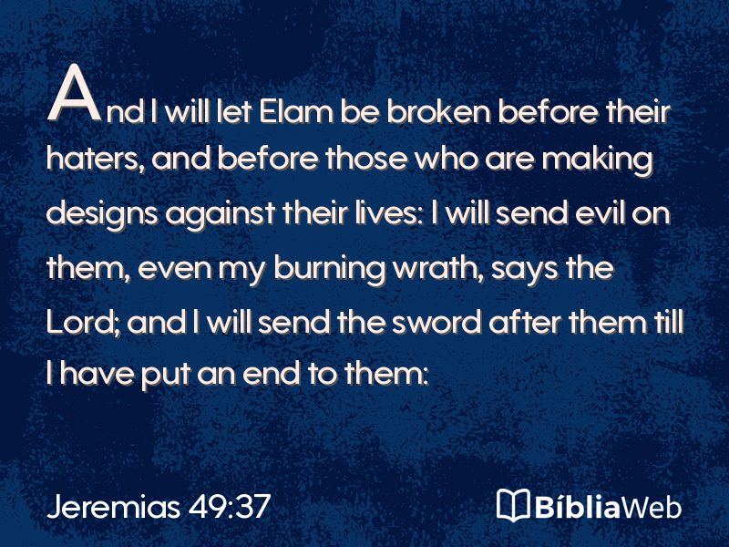 Jeremias 49:37 em imagem para compartilhar