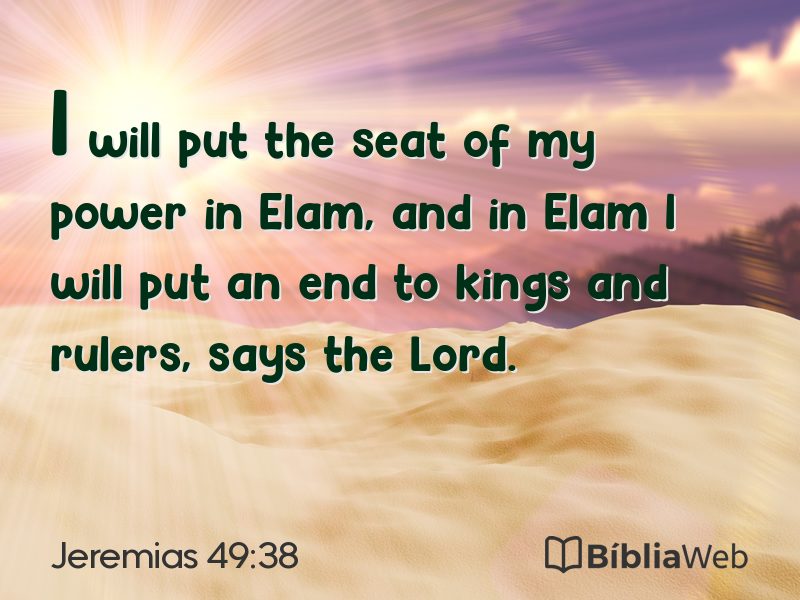 Jeremias 49:38 em imagem para compartilhar
