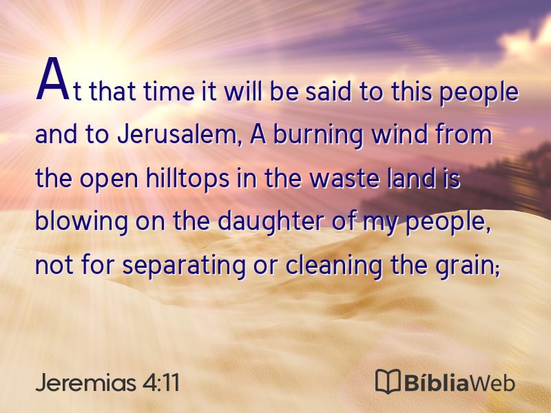 Jeremias 4:11 em imagem para compartilhar