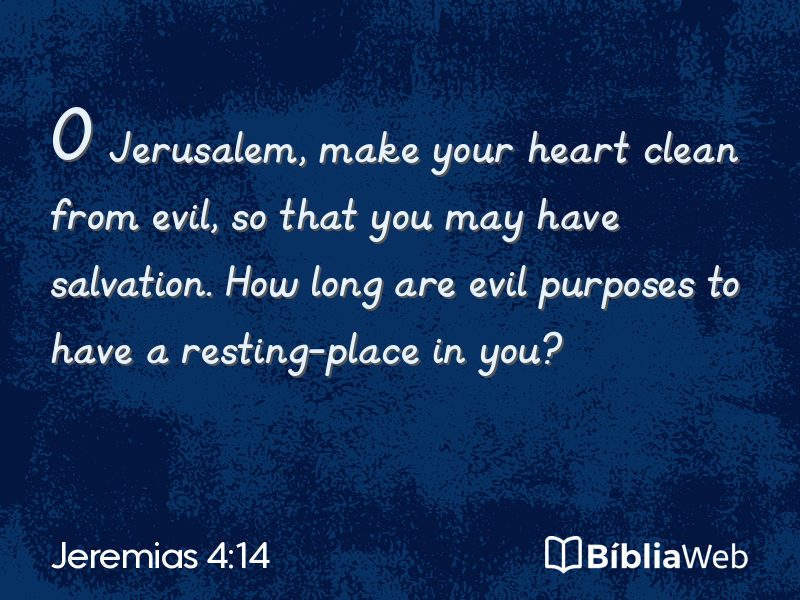 Jeremias 4:14 em imagem para compartilhar
