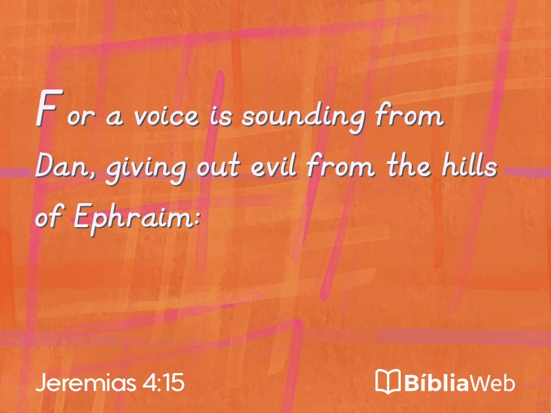 Jeremias 4:15 em imagem para compartilhar