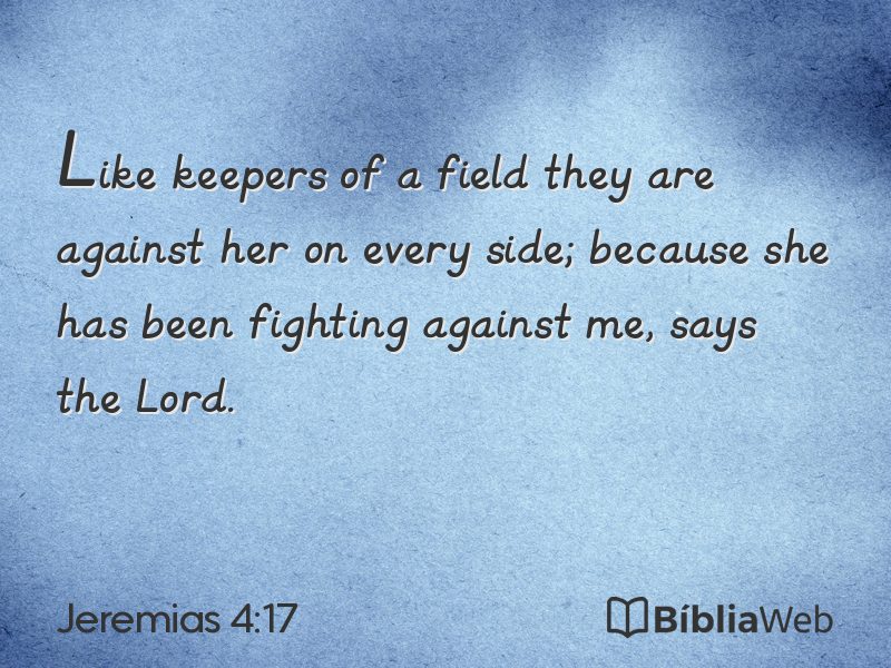 Jeremias 4:17 em imagem para compartilhar