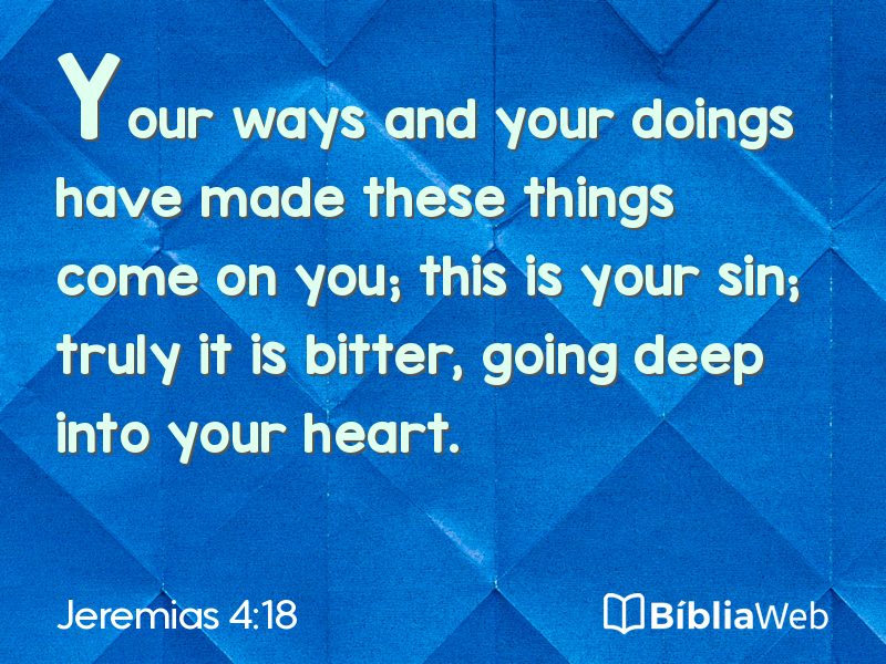 Jeremias 4:18 em imagem para compartilhar