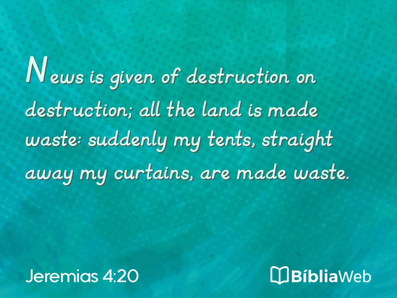 Jeremias 4:20 em imagem para compartilhar