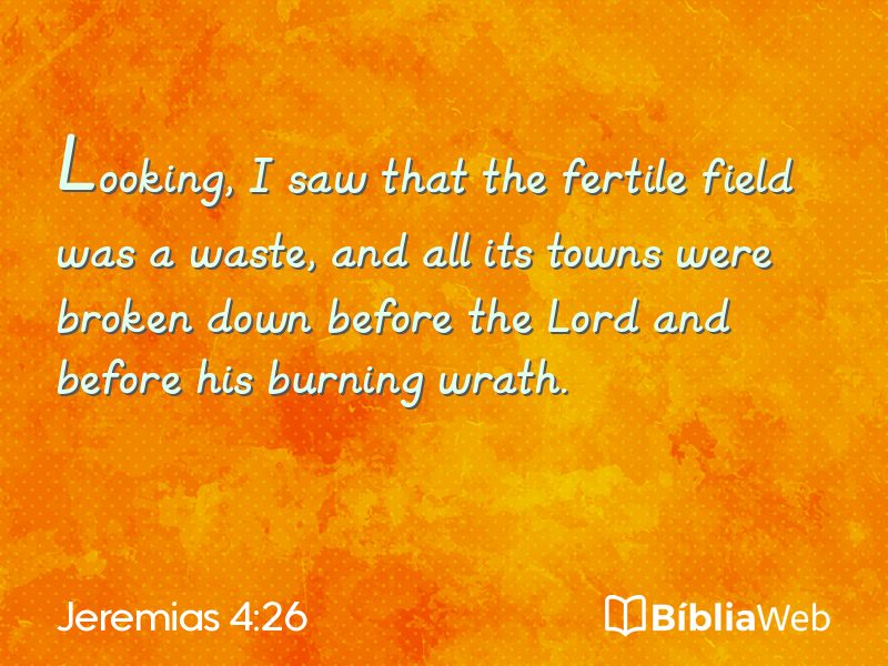 Jeremias 4:26 em imagem para compartilhar
