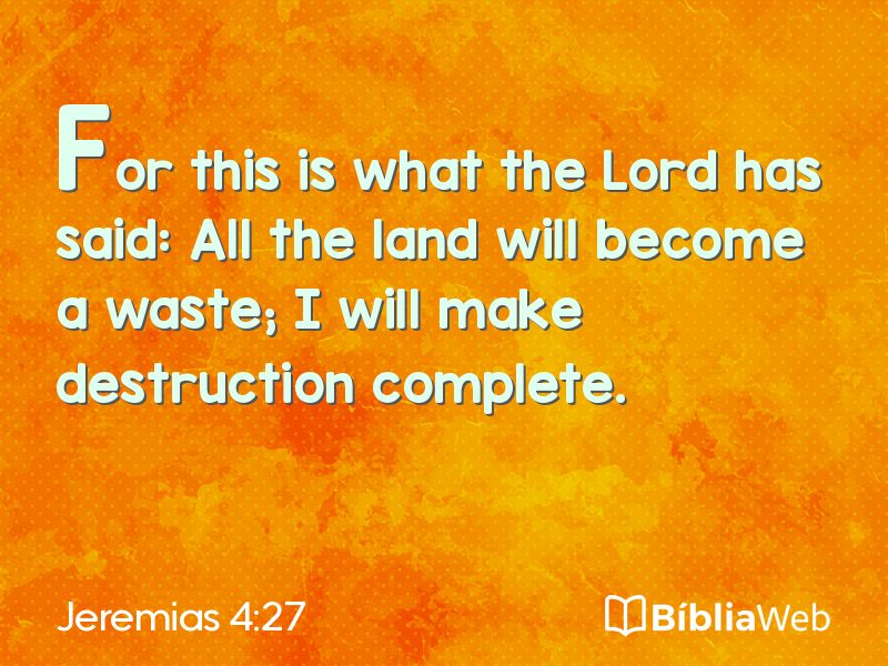 Jeremias 4:27 em imagem para compartilhar