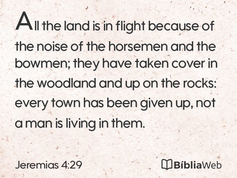 Jeremias 4:29 em imagem para compartilhar