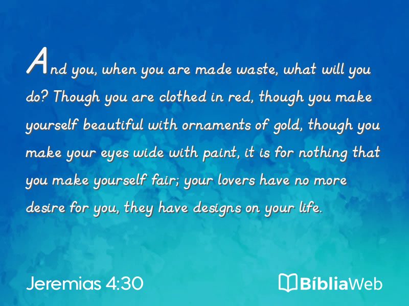 Jeremias 4:30 em imagem para compartilhar