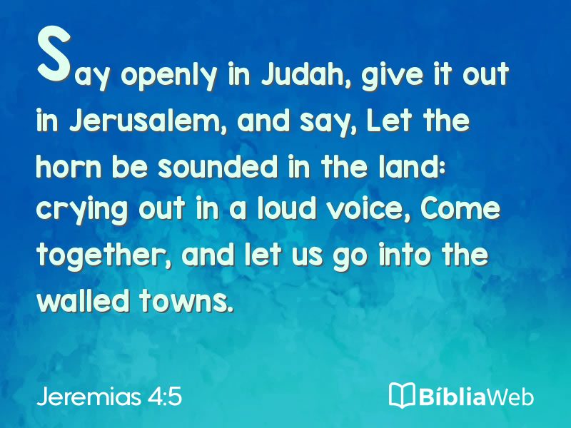 Jeremias 4:5 em imagem para compartilhar