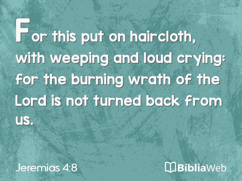 Jeremias 4:8 em imagem para compartilhar