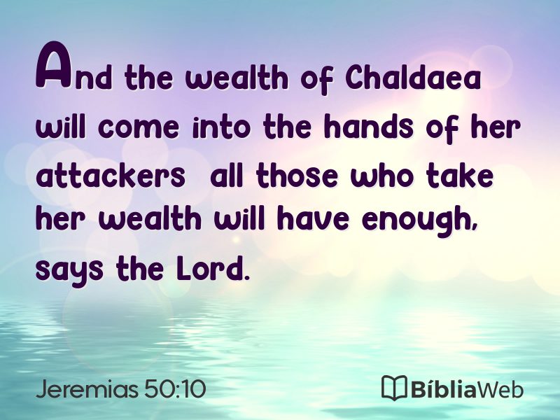 Jeremias 50:10 em imagem para compartilhar