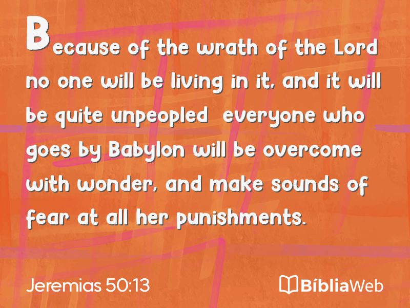 Jeremias 50:13 em imagem para compartilhar