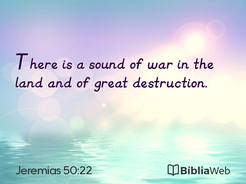Jeremias 50:22 em imagem para compartilhar