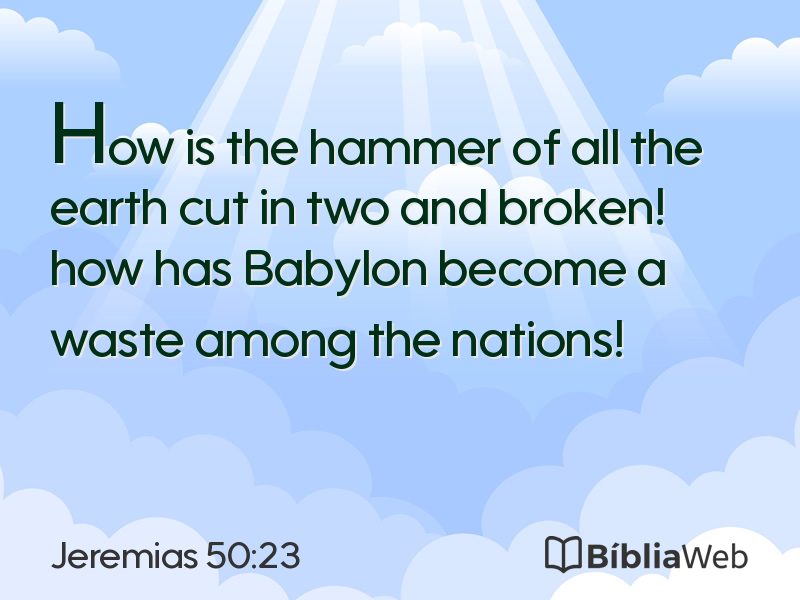 Jeremias 50:23 em imagem para compartilhar