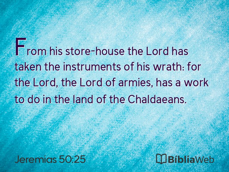 Jeremias 50:25 em imagem para compartilhar