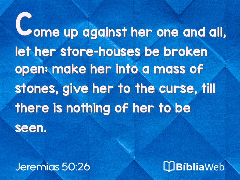Jeremias 50:26 em imagem para compartilhar