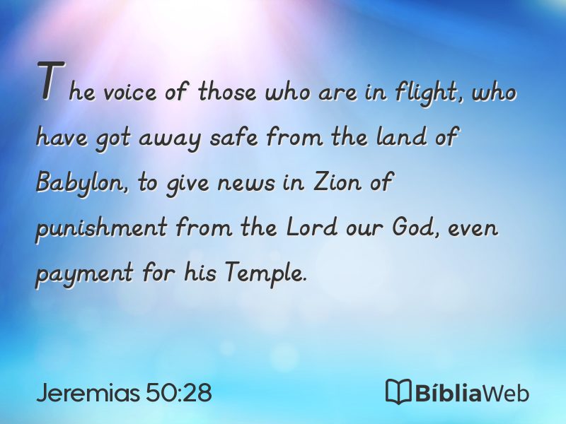 Jeremias 50:28 em imagem para compartilhar