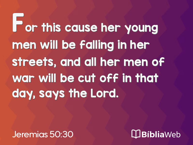 Jeremias 50:30 em imagem para compartilhar