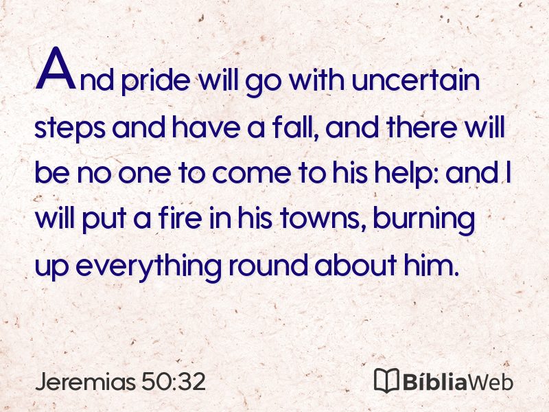 Jeremias 50:32 em imagem para compartilhar