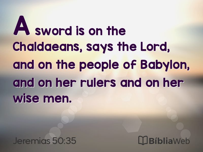 Jeremias 50:35 em imagem para compartilhar