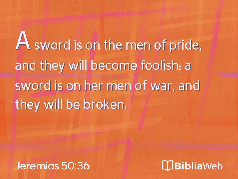 Jeremias 50:36 em imagem para compartilhar