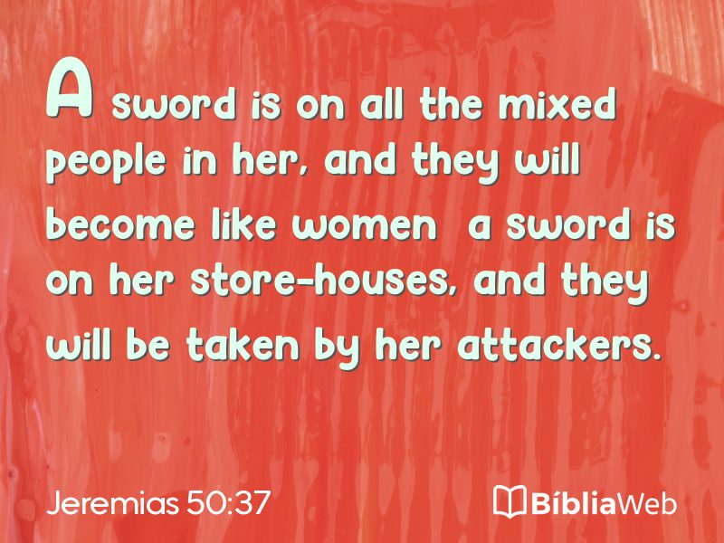 Jeremias 50:37 em imagem para compartilhar