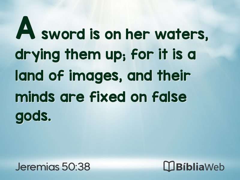Jeremias 50:38 em imagem para compartilhar