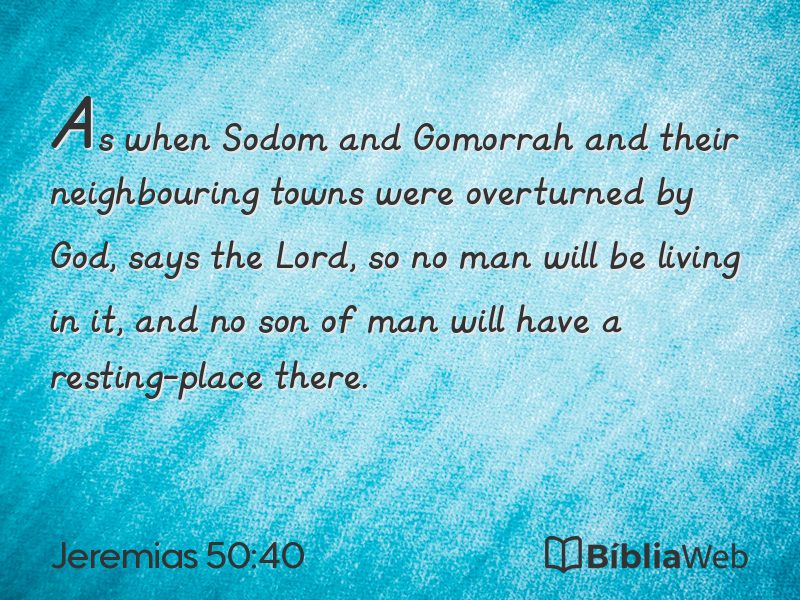 Jeremias 50:40 em imagem para compartilhar