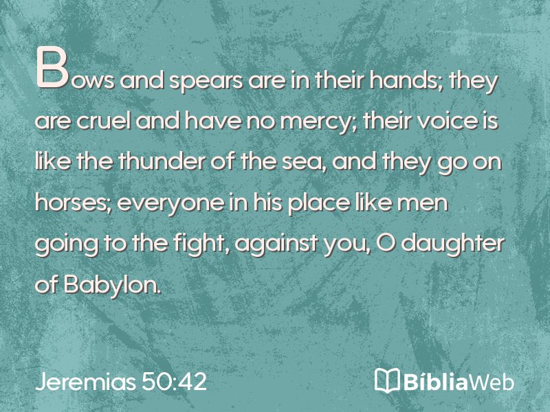 Jeremias 50:42 em imagem para compartilhar