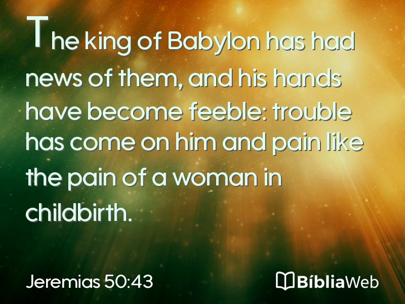 Jeremias 50:43 em imagem para compartilhar