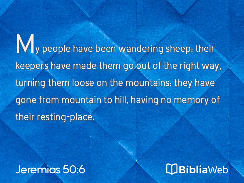 Jeremias 50:6 em imagem para compartilhar