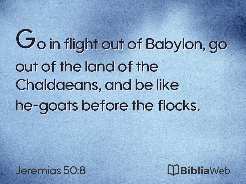 Jeremias 50:8 em imagem para compartilhar