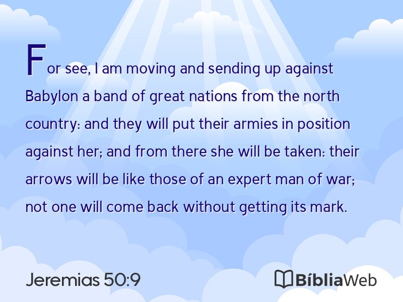 Jeremias 50:9 em imagem para compartilhar