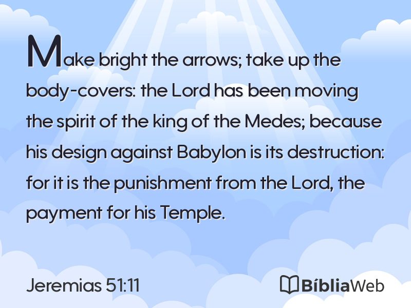 Jeremias 51:11 em imagem para compartilhar