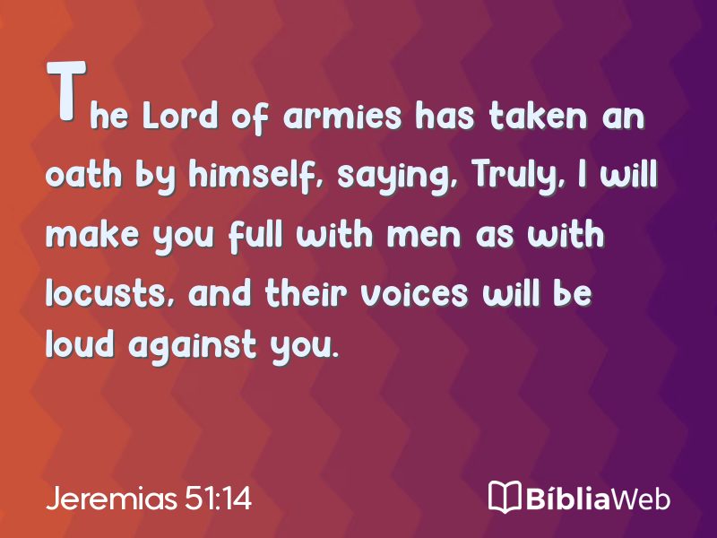Jeremias 51:14 em imagem para compartilhar