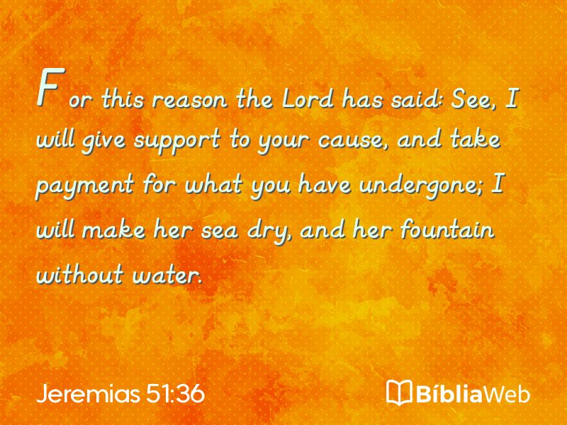 Jeremias 51:36 em imagem para compartilhar