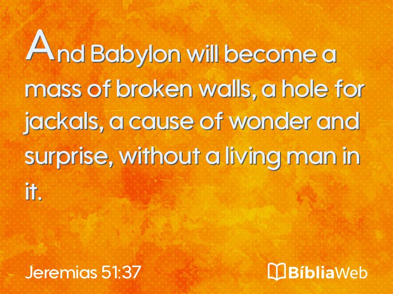 Jeremias 51:37 em imagem para compartilhar
