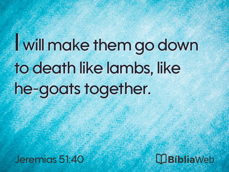 Jeremias 51:40 em imagem para compartilhar