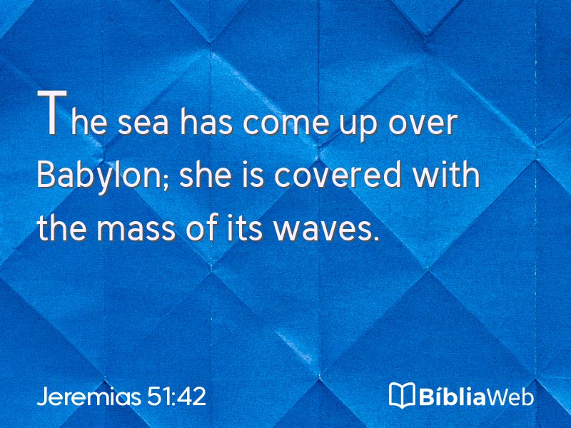 Jeremias 51:42 em imagem para compartilhar