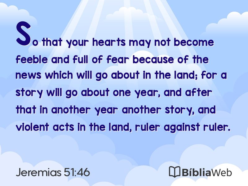 Jeremias 51:46 em imagem para compartilhar