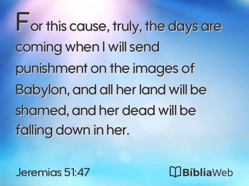 Jeremias 51:47 em imagem para compartilhar