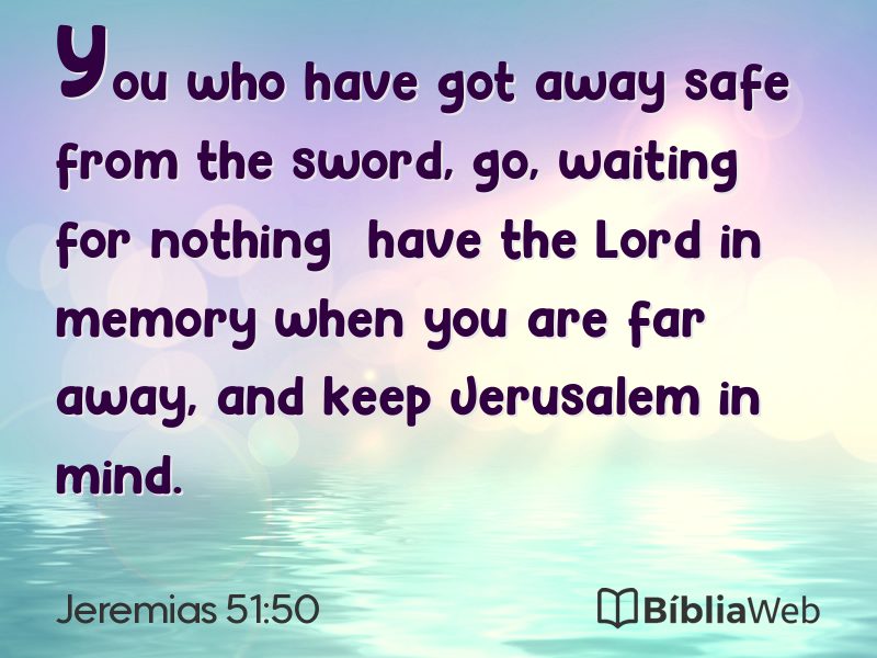Jeremias 51:50 em imagem para compartilhar