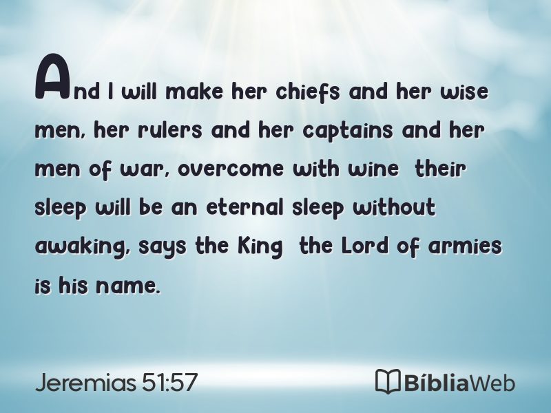 Jeremias 51:57 em imagem para compartilhar